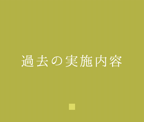 過去の実施内容